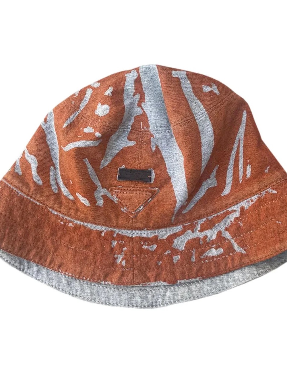 Prada Orange / Grey Bucket Hat (Size M)